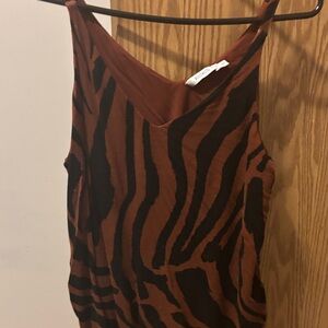 Ricki's Brown and Black Zebra-Print V-Neck Camisole